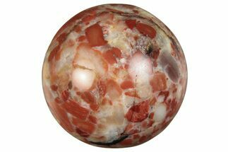 .9" Polished, Brecciated Red Jasper Sphere