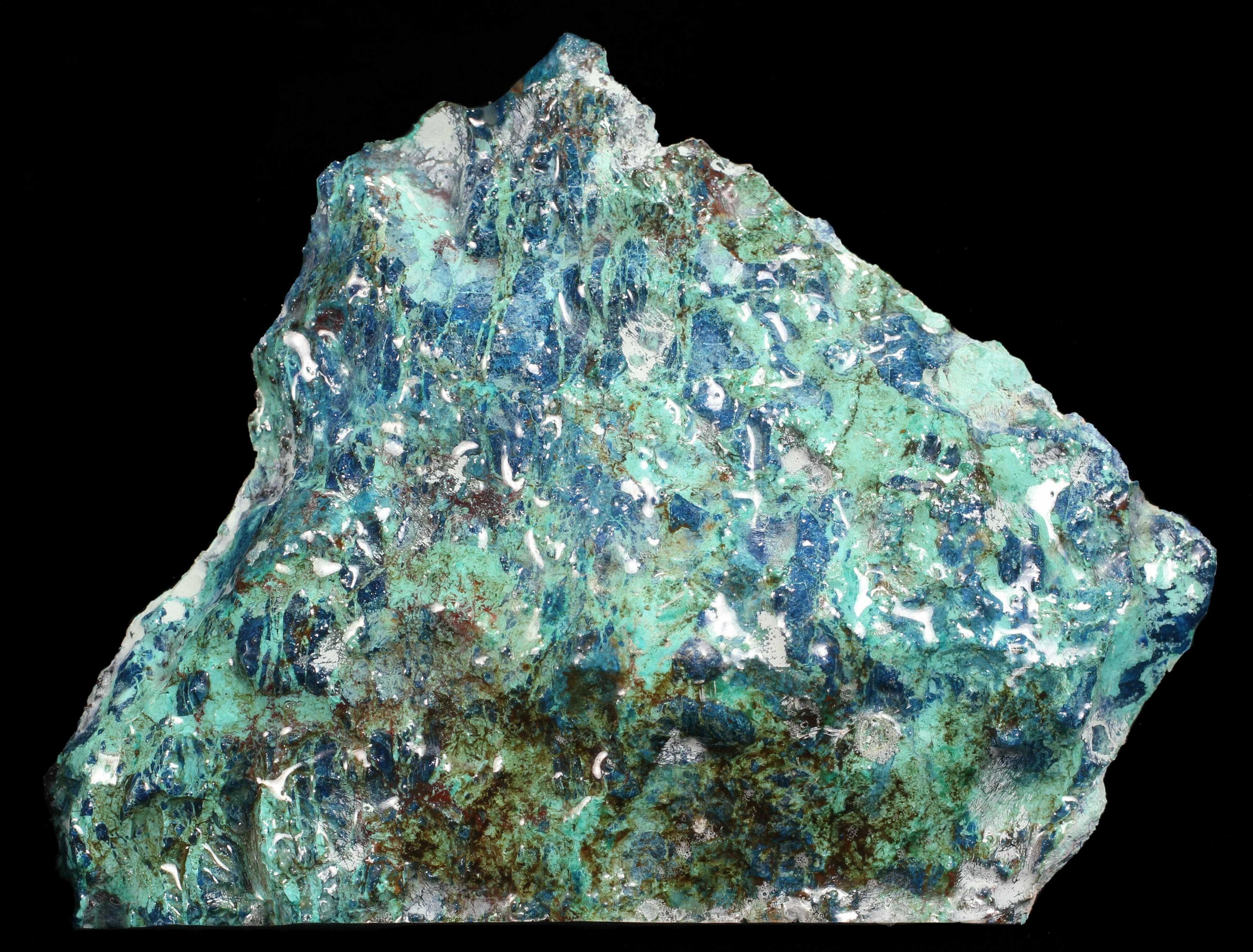 Polished Chrysocolla Azurite Malachite Slab Siberia For Sale