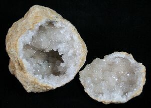 Small, Sparkling Quartz Geodes From Morocco #75723