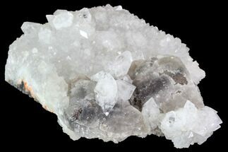 Colorless Apophyllite on Calcite - India #91240