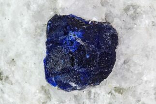 Lazurite Crystal and Pyrite in Marble Matrix - Afghanistan #111784