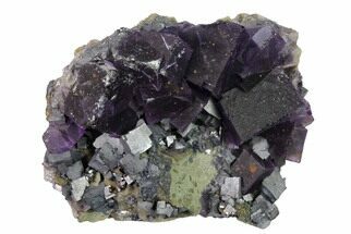 Cubic Fluorite, Galena and Sphalerite Association - Elmwood Mine #153331