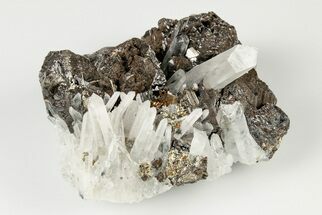 Quartz with Pyrite, Chalcopyrite, Galena and Sphalerite - Peru #195834