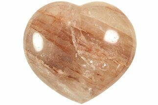 Polished Hematite (Harlequin) Quartz Heart - Madagascar #210513