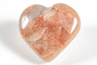 Polished Peach Moonstone Hearts #211145