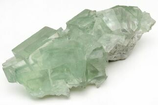 Gemmy, Green Cubic Fluorite with Phantoms - China #216321