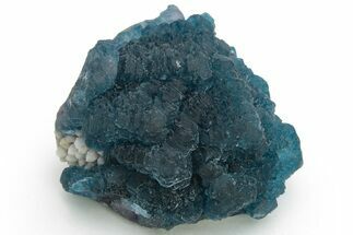 Blue, Cubic/Octahedral Fluorite Encrusted Quartz - Inner Mongolia #224782