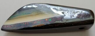 Vivid Boulder Opal Bead Pendant - Queensland, Australia #227134