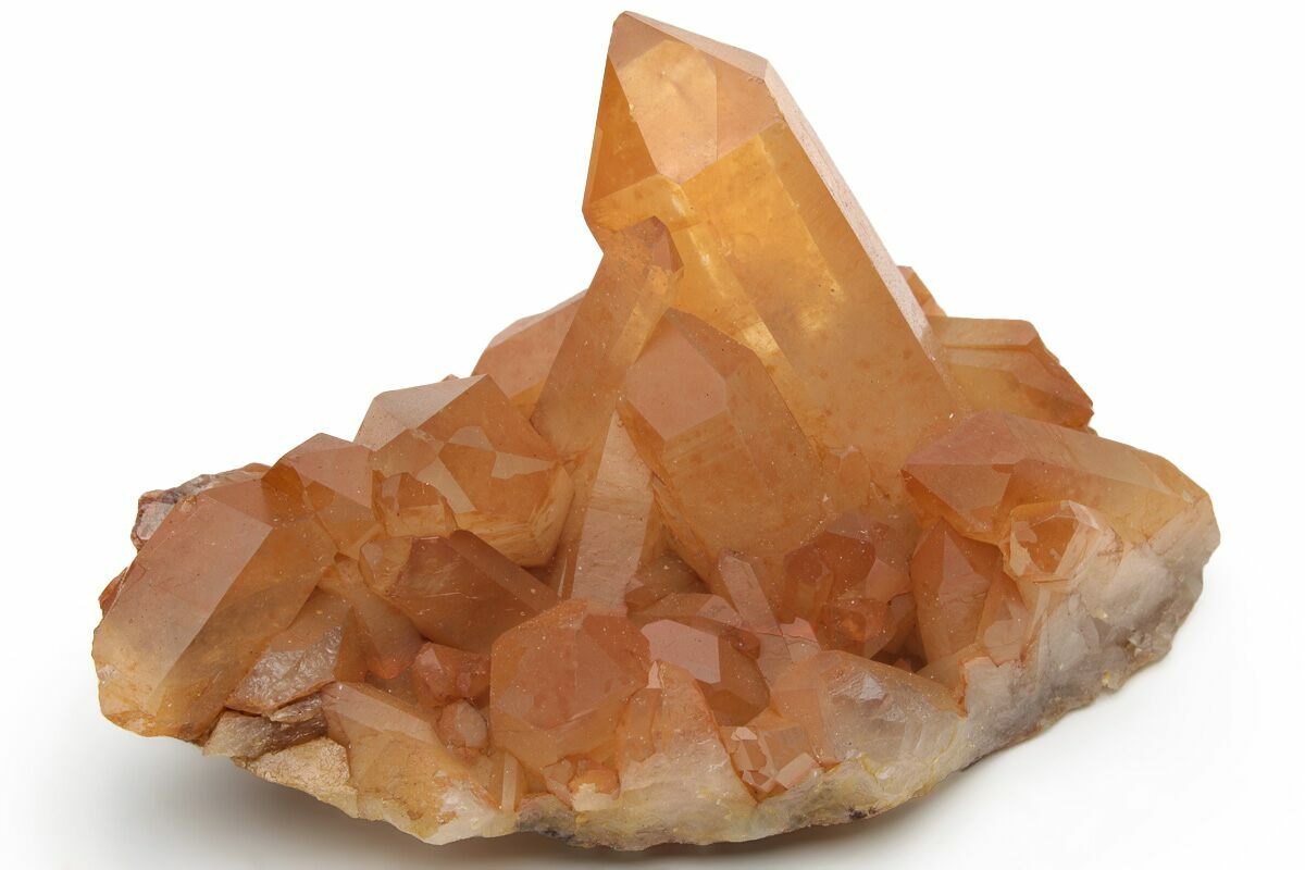 2.95″ Tangerine Quartz Crystal Cluster – Brésil (#229472) À vendre