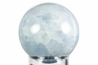 Polished Blue Calcite Sphere - Madagascar #239104