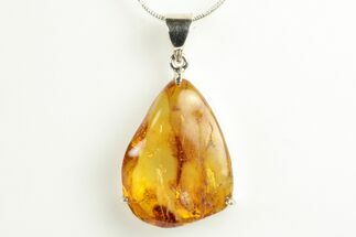 Polished Baltic Amber Pendant (Necklace) #240320