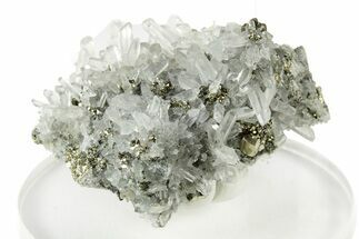 Beautiful Quartz Crystals with Pyrite - Peru #250285
