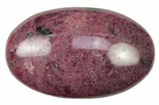 Polished Rhodonite Palm Stone - Madagascar #252218
