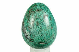 Polished Chrysocolla & Malachite Egg - Peru #255280