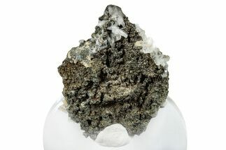 Tabular Barite Crystals on Druzy Pyrite - Spain #258400