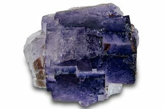 Purple Cubic Fluorite Crystal Cluster - Morocco #261724