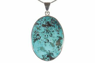 Persian Turquoise Pendant (Necklace) - Sterling Silver #279250