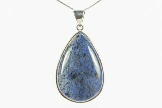 Polished Dumortierite Pendant - Sterling Silver #279313
