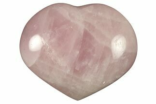 Polished Rose Quartz Heart - Madagascar #280407