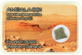 Martian Shergottite Meteorite Slice - Amgala #285571