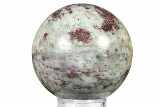 Polished Rubellite (Tourmaline) & Quartz Sphere - Madagascar #286095