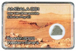 Martian Shergottite Meteorite Slice - Amgala #288246