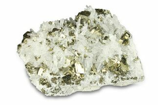 Quartz Crystals with Striated Pyrite - Peru #291897