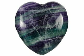 1.6" Polished Rainbow Fluorite Heart