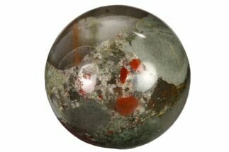 .9" Polished Bloodstone (Heliotrope)Sphere
