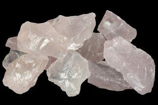 Rough Rose Quartz Pieces - 1 1/2 to 2" Size