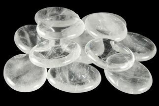 1.9" Polished Clear Quartz Worry Stones