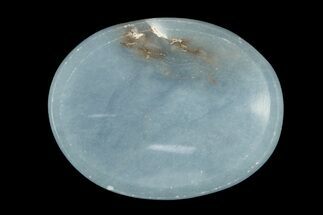 1.5" Polished Angelite (Blue Anhydrite) Worry Stones