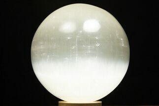 5" Large "Selenite" (Satin Spar) Sphere - With LED Light Stand