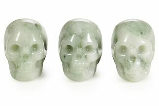 1.5" Polished Chlorite Quartz Crystal Skulls