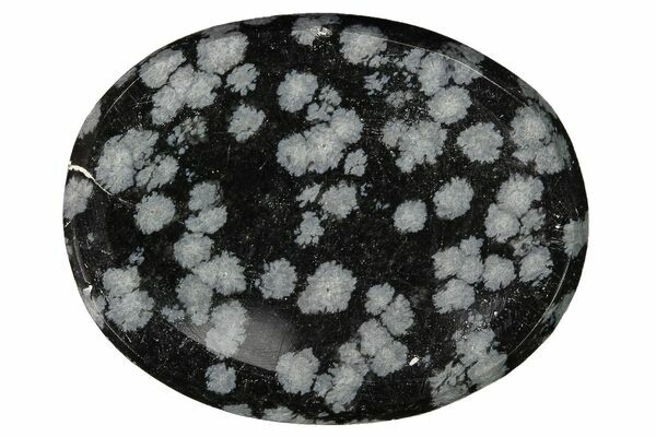 Thumb Stone Palm stone crystal healing gem EA734M Obsidian Snowflake Worry 
