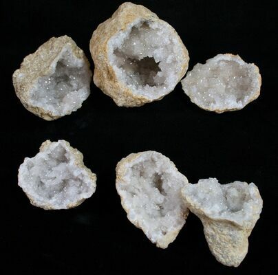 Small, Sparkling Quartz Geodes From Morocco For Sale 