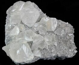 Gemmy Calcite Crystals On Matrix - Meikle Mine, Nevada #33715