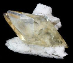 Gemmy, Twinned Calcite Crystal On Barite - Elmwood #33809
