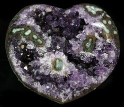 Deep Purple Amethyst Crystal Heart - Uruguay #34377