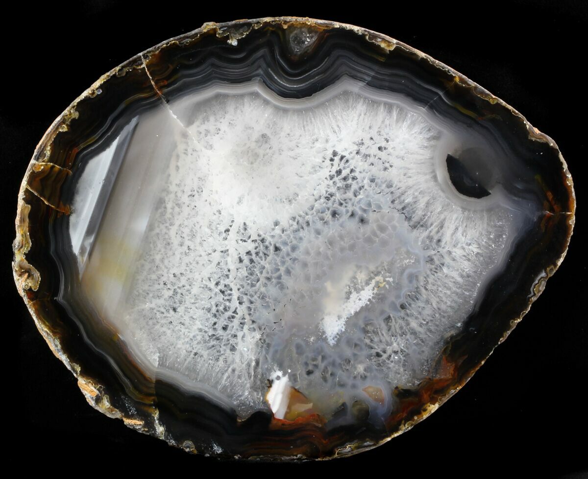 6.1" Polished Brazilian Agate Slice For Sale (34392)