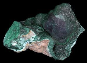 Glimmering, Green Chrysocolla Crystals - Zaire #35648