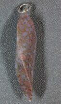 Blue/Pink/Green Dinosaur Gembone Twist Pendant #22522