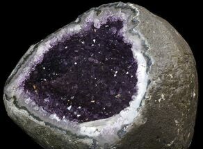 Amethyst Crystal Geode with Calcite Crystal #37727