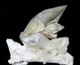 Twinned Calcite Crystals on Barite - Elmwood #33808