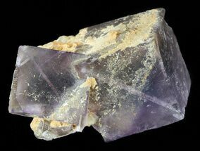 Purple, Cubic Fluorite with Calcite - Pakistan #38648