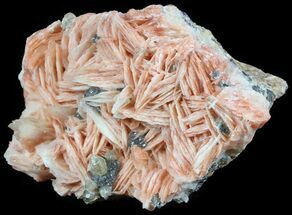Cerussite Crystals with Pink Bladed Barite - Morocco #51410