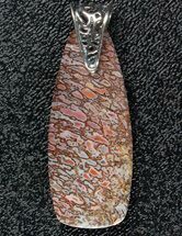 Pink Agatized Dinosaur Bone (Gembone) Pendant #54083