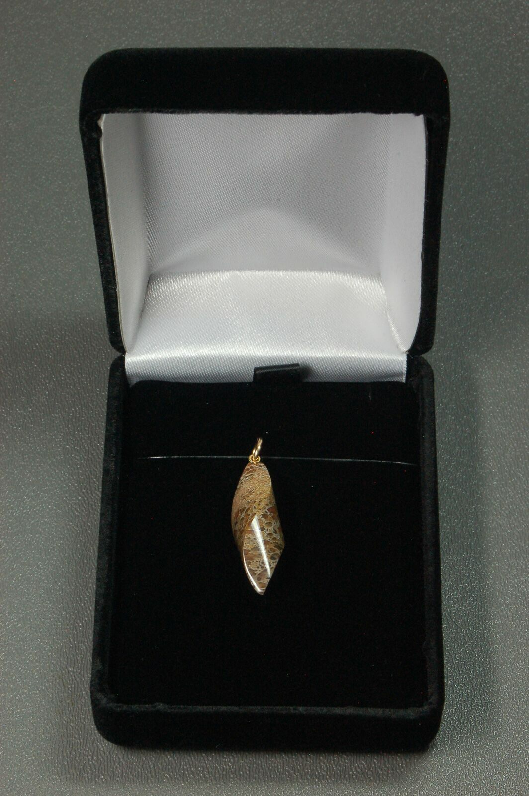 Beautiful, Agatized Dinosaur Bone (Gembone) Twist Pendant (#54084) For ...