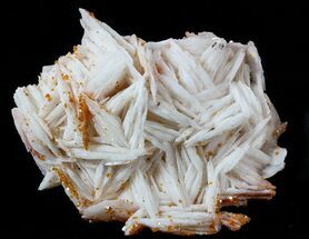 Pink Bladed Barite Dusted With Vanadinite Crystals #56257