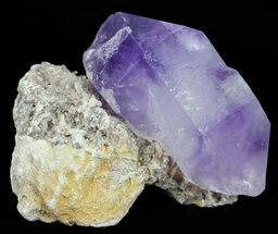 Amethyst Crystal on Matrix - Morocco #57037